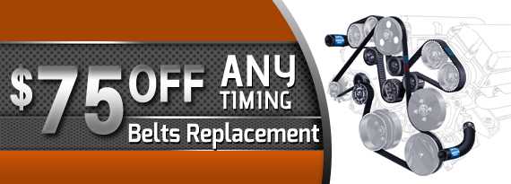 $75 off Any Timing Belts Replacement 